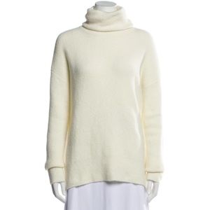 Theory Winter White Plush Turtleneck